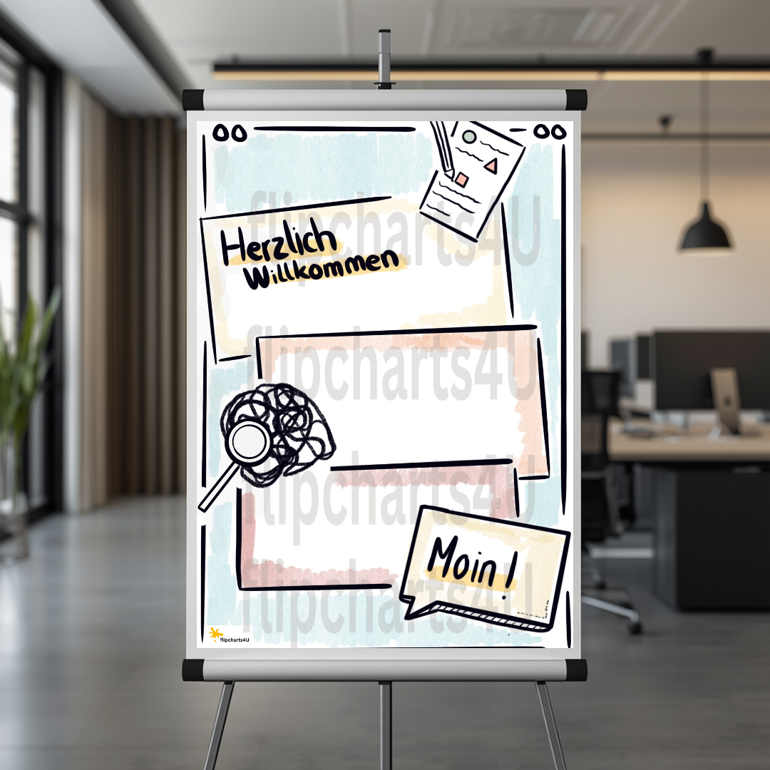 Flipchart "Willkommen"