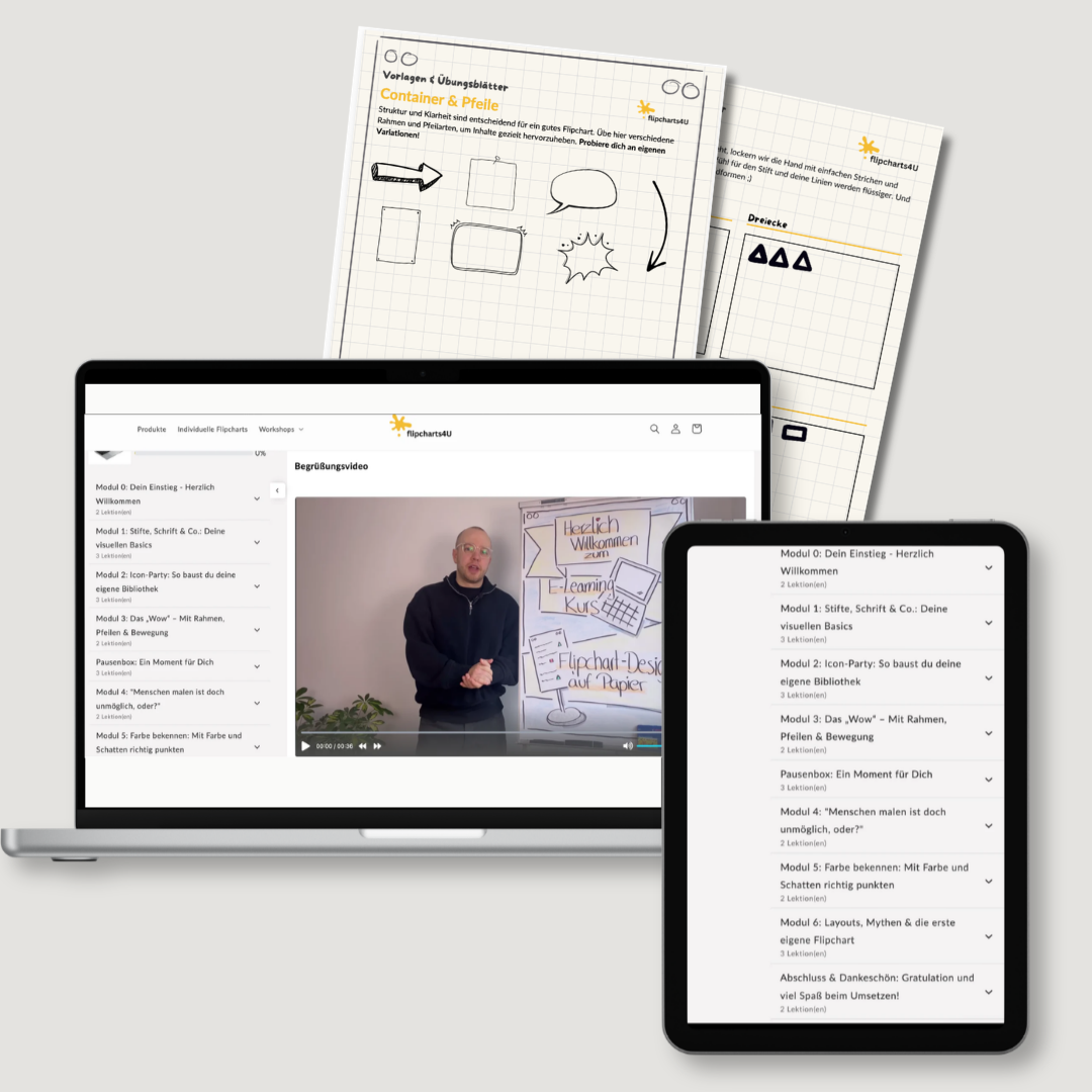 Flipcharts & Sketchnotes im Business - Online-Kurs