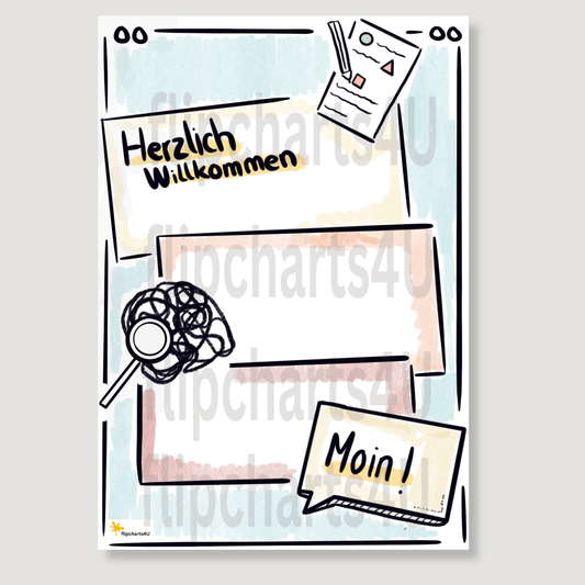 Flipchart "Willkommen"