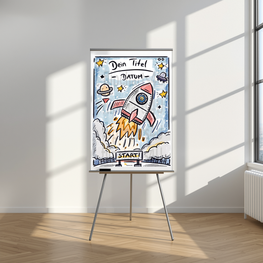 Flipchart "Willkommensrakete"