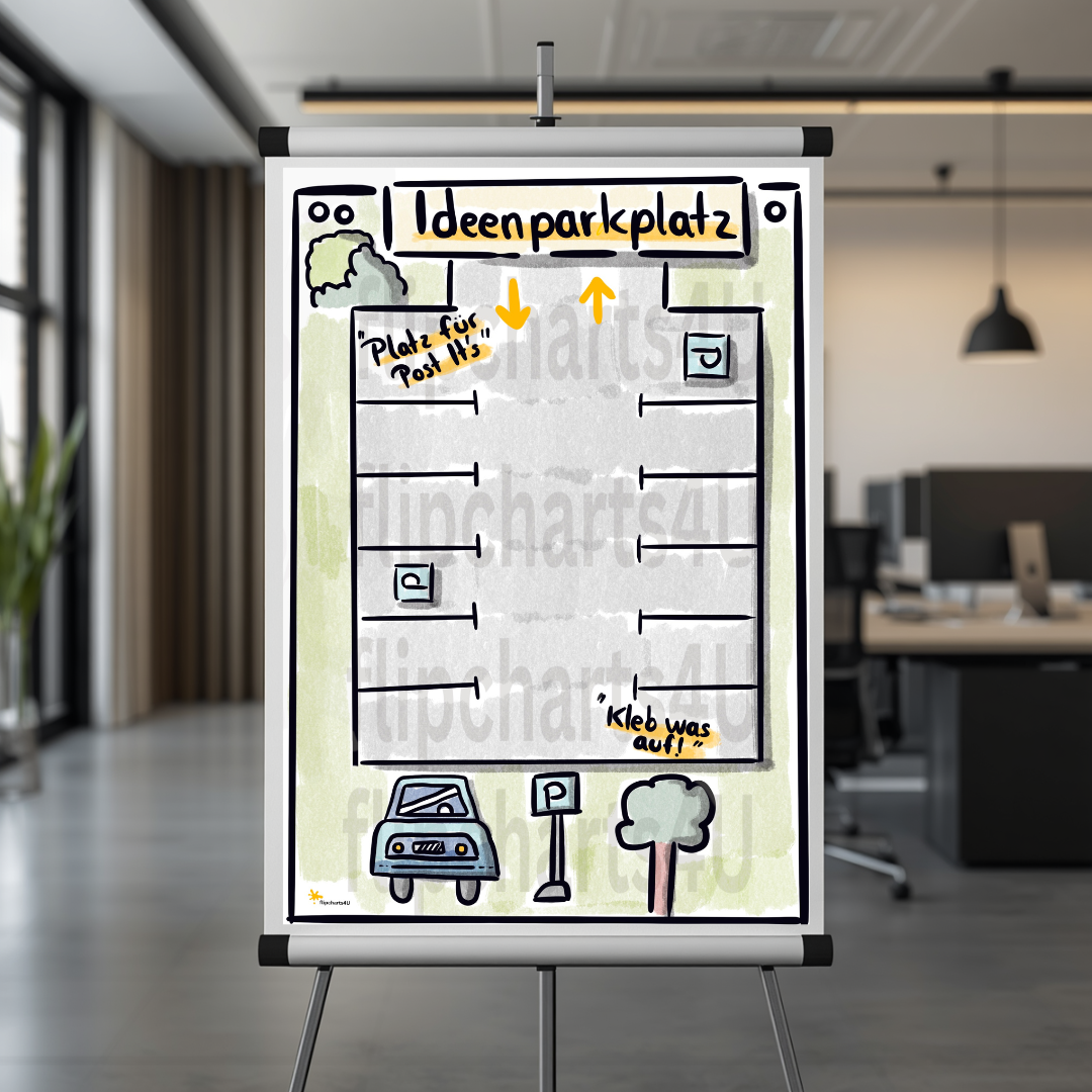 Flipchart "Ideenparkplatz“