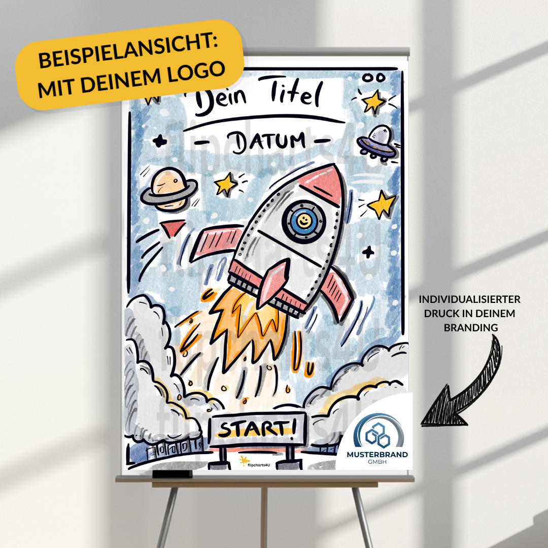 Flipchart "Willkommensrakete"