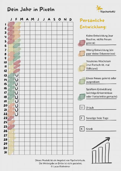 Tracker "Dein Jahr in Pixeln" (digitales Produkt)